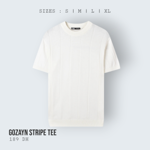 STRIPE TEE - White