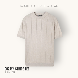 STRIPE TEE - Beige