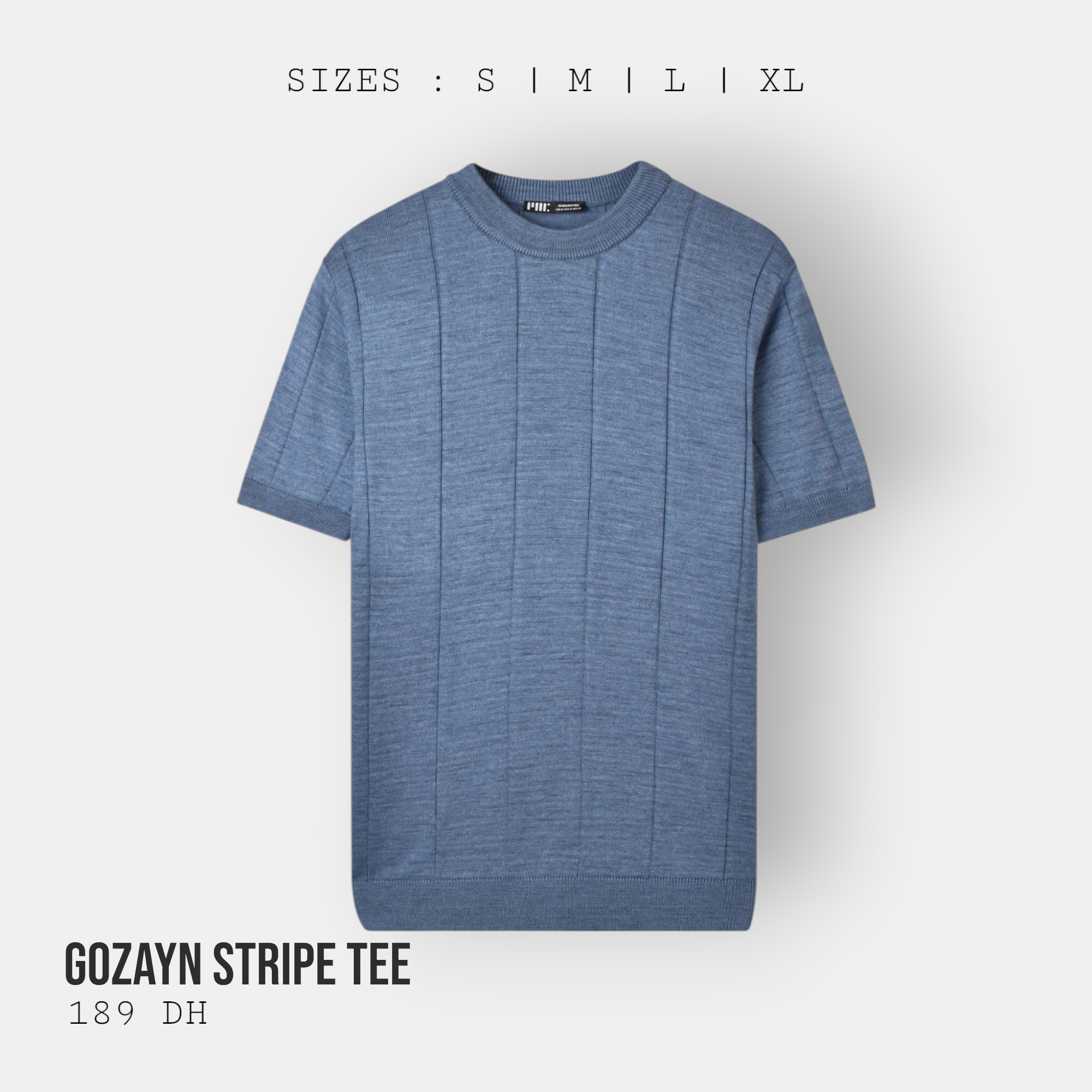 STRIPE TEE - Navy Blue