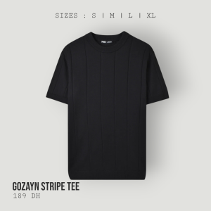 STRIPE TEE - Black